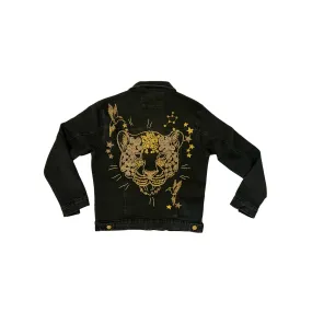 AGUSTINA - EMBROIDERED DENIM JACKET JAGUAR