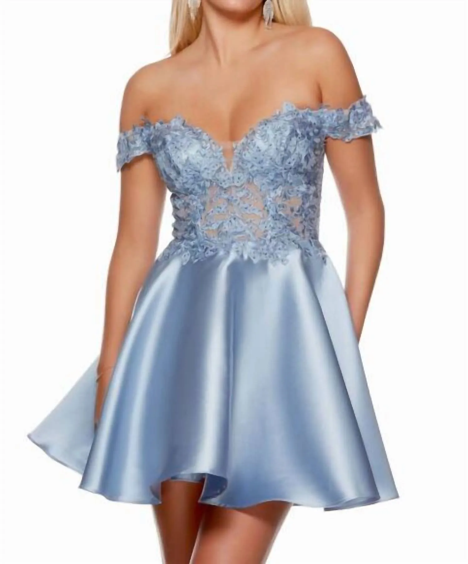 Alyce Paris - Off-The-Shoulder Mikado Prom Dress