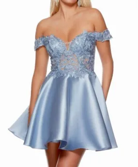 Alyce Paris - Off-The-Shoulder Mikado Prom Dress