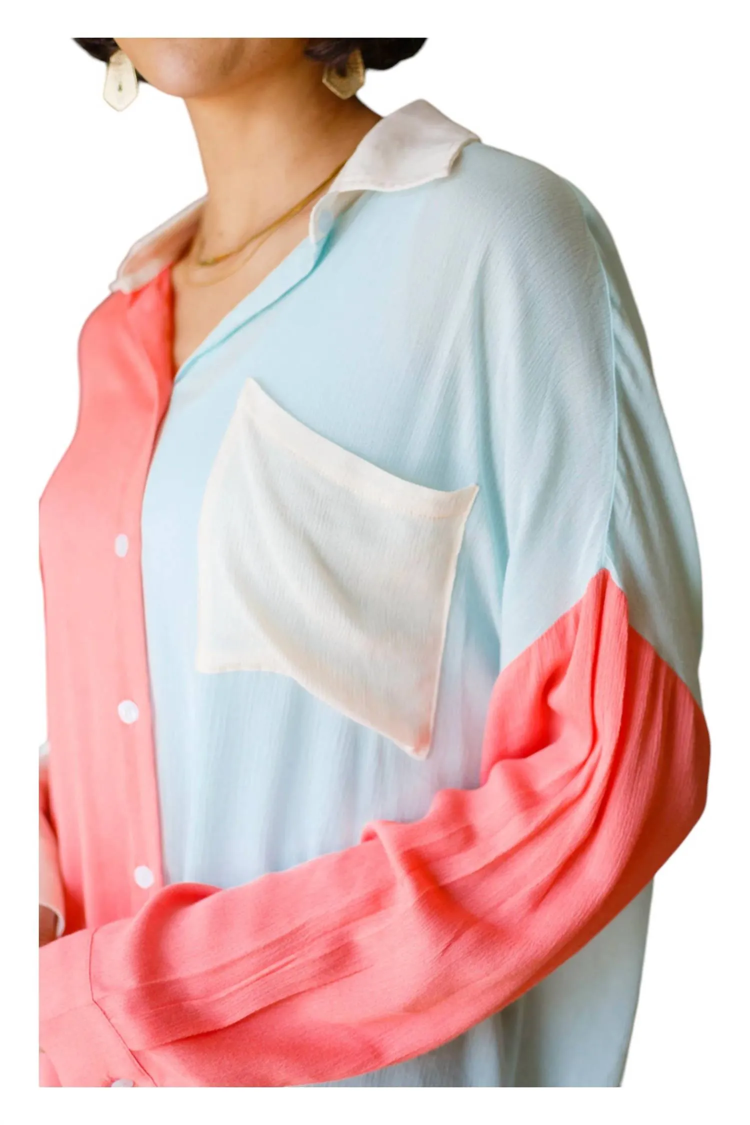 Andree By Unit - Capture The Day Two Toned Shirt