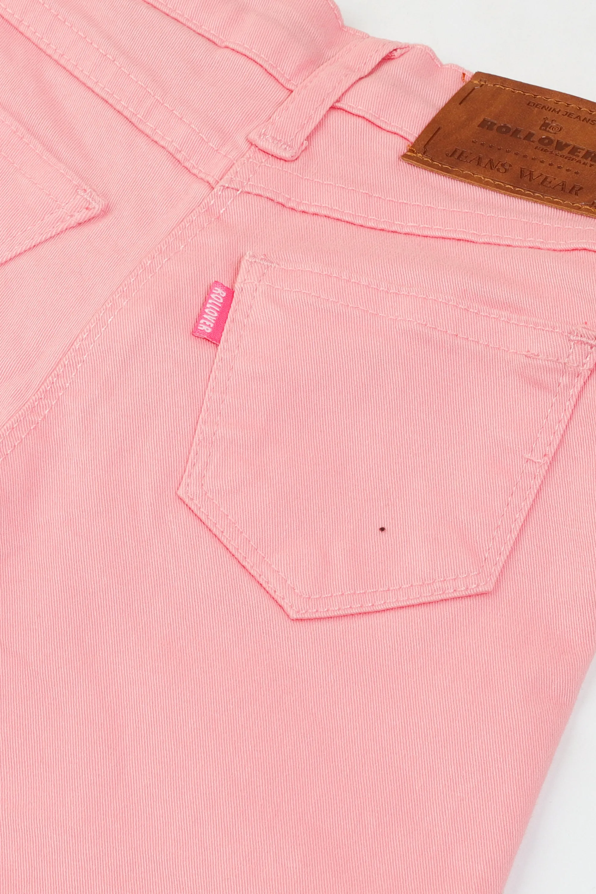 Blush Pink Wide-Leg Jeans