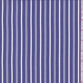Bright Blue/White Stripe Shirting Fabric