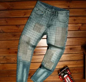 Casual Trendy Patches Fit Jeans