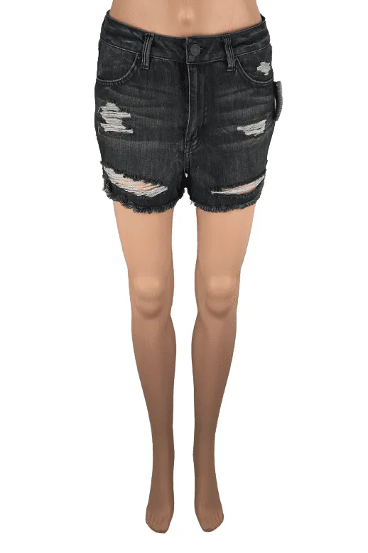 Charlotte Russe women's black denim shorts size 4