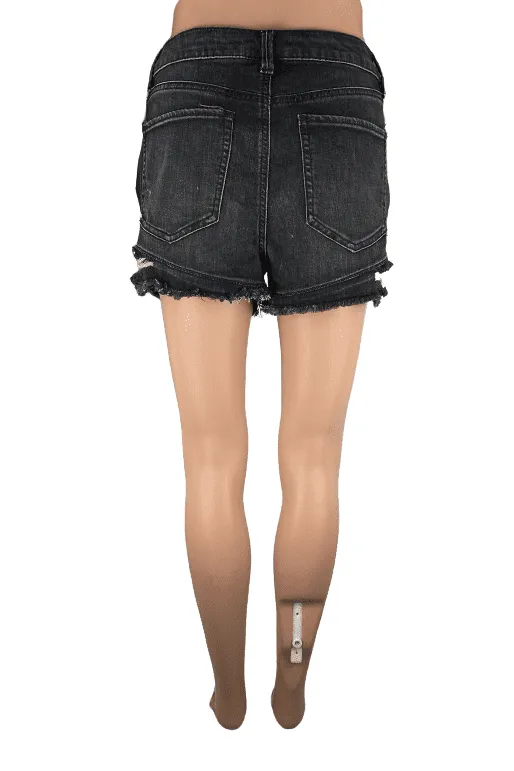 Charlotte Russe women's black denim shorts size 4