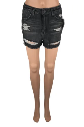Charlotte Russe women's black denim shorts size 4