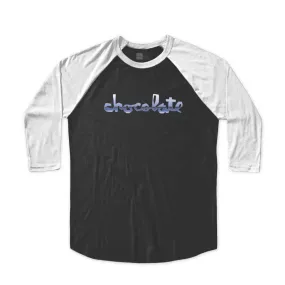 Chocolate Lightning Raglan 3/4 Tee - Black/White