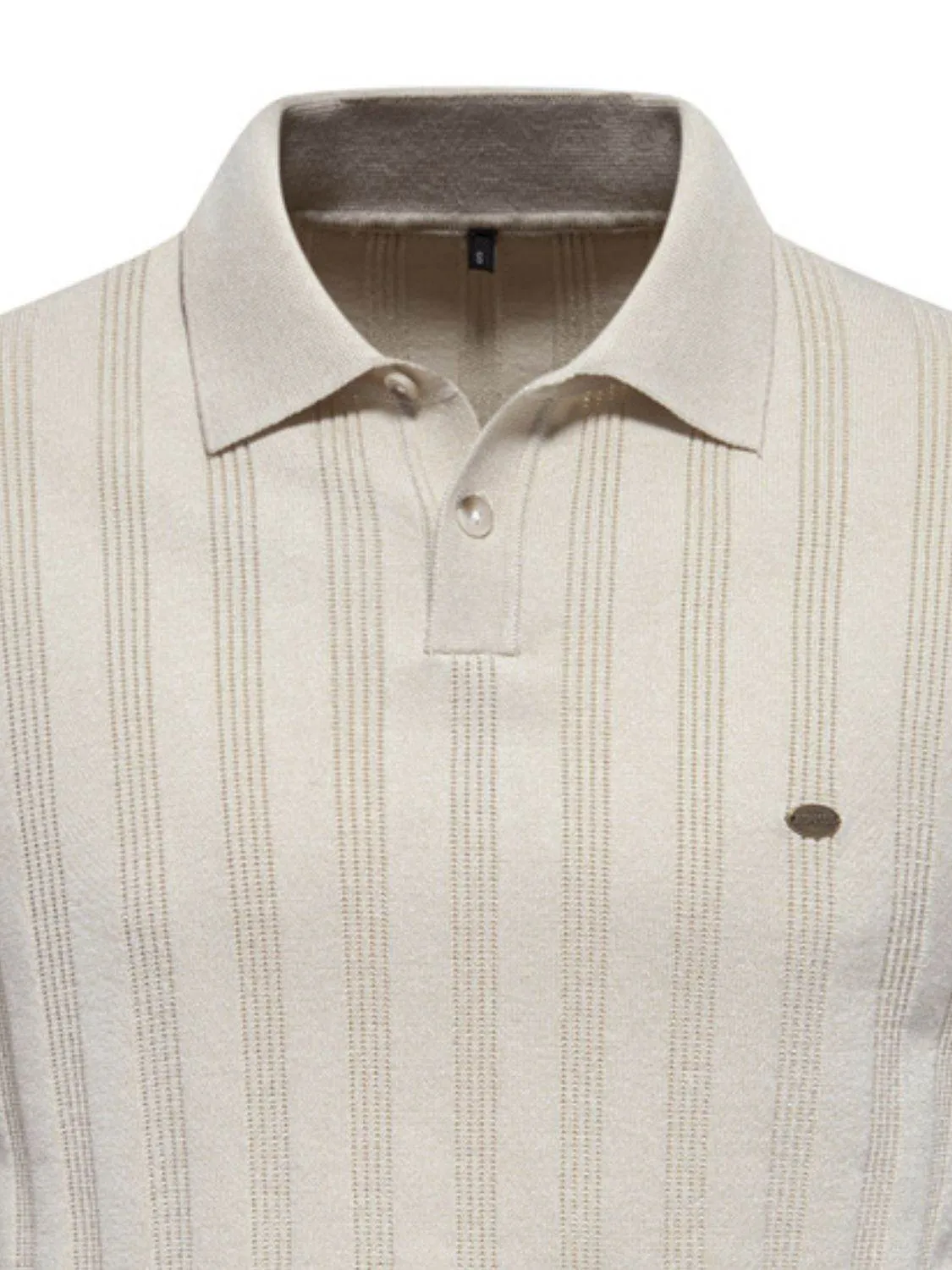 Collared Neck Short Sleeve Knit Polo