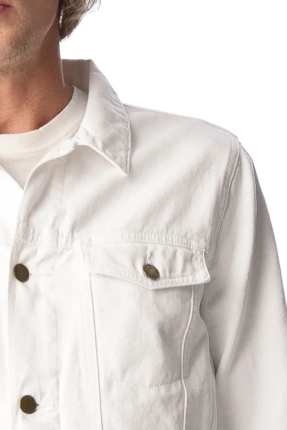 Denim Jacket - White Current