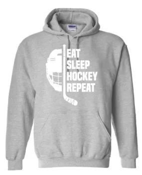 Eat Sleep Hockey Repeat DESIGN - TEE OR HOODIE OPTIONS