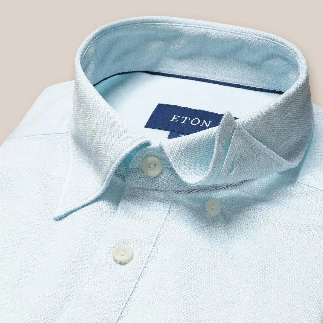 Eton Classic Fit Pique Polo Shirt Light Green