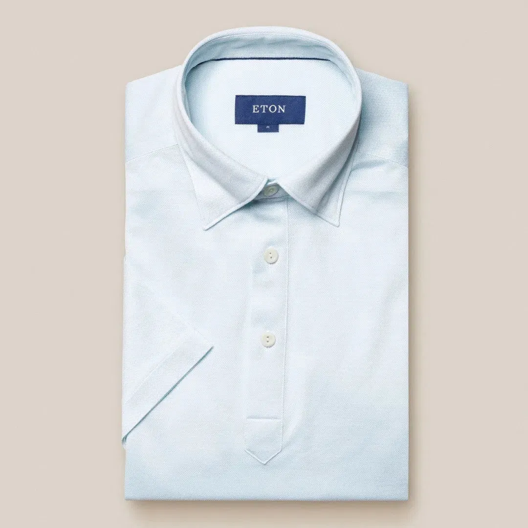 Eton Classic Fit Pique Polo Shirt Light Green