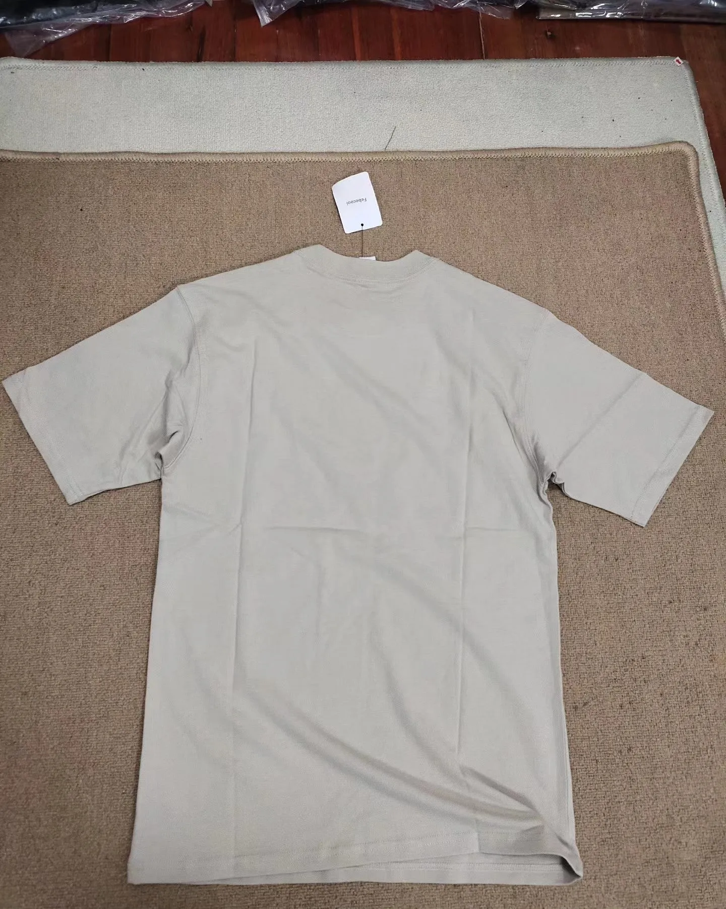 Febecool T-shirts, men's round neck t-shirts, short, white