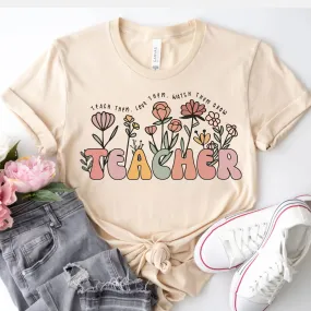 Floral Teacher Tee