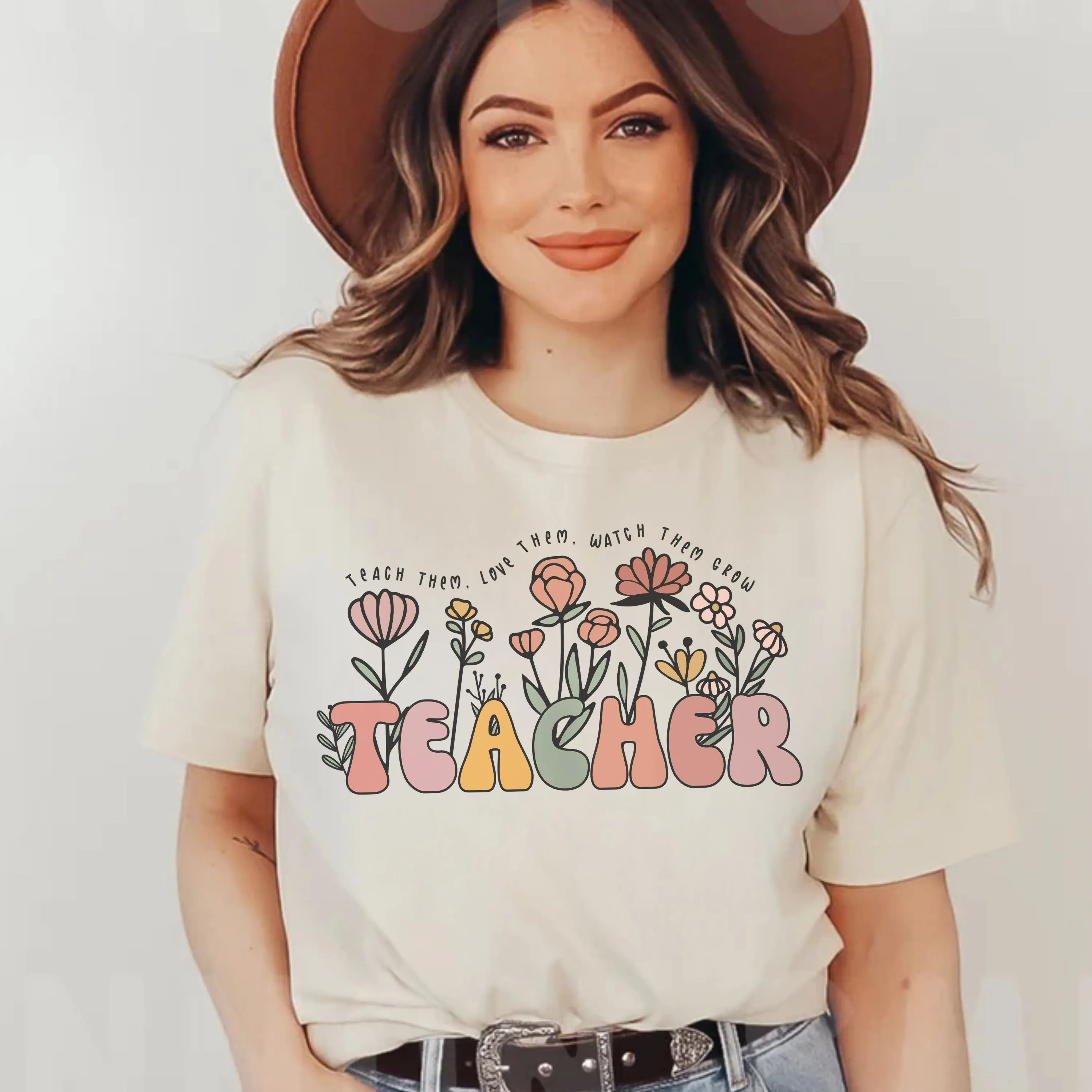 Floral Teacher Tee