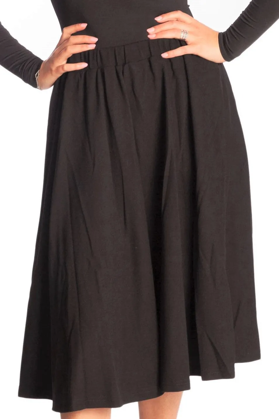 Gathered Knit Skirt