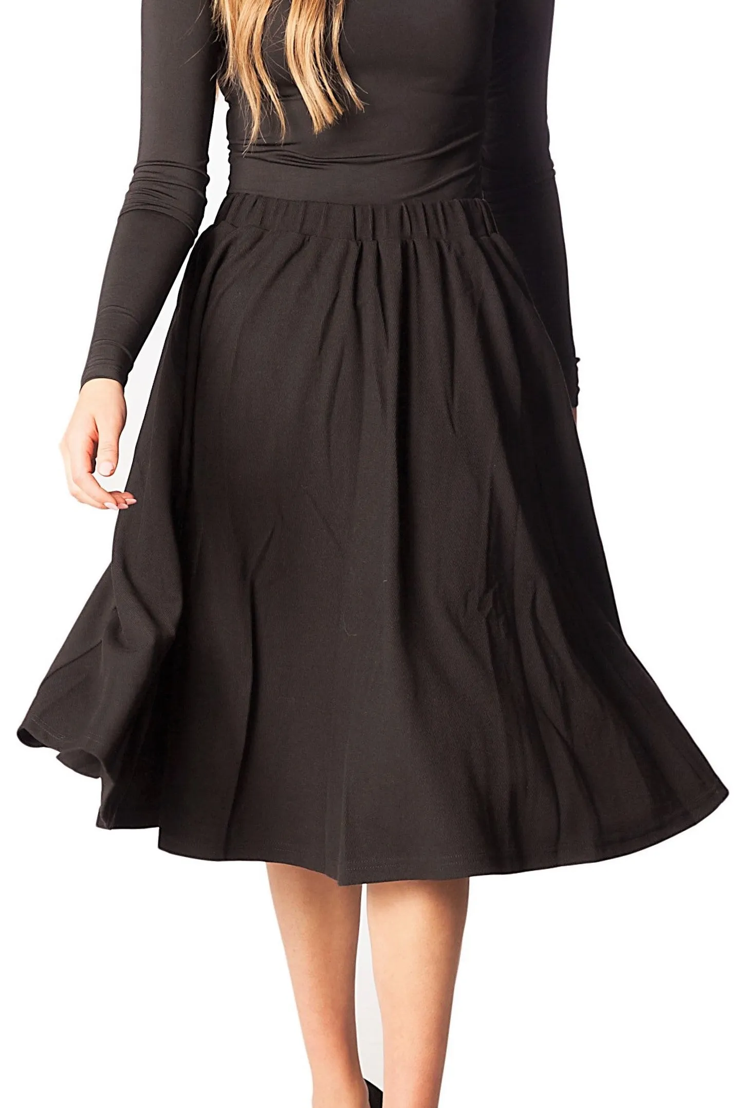 Gathered Knit Skirt