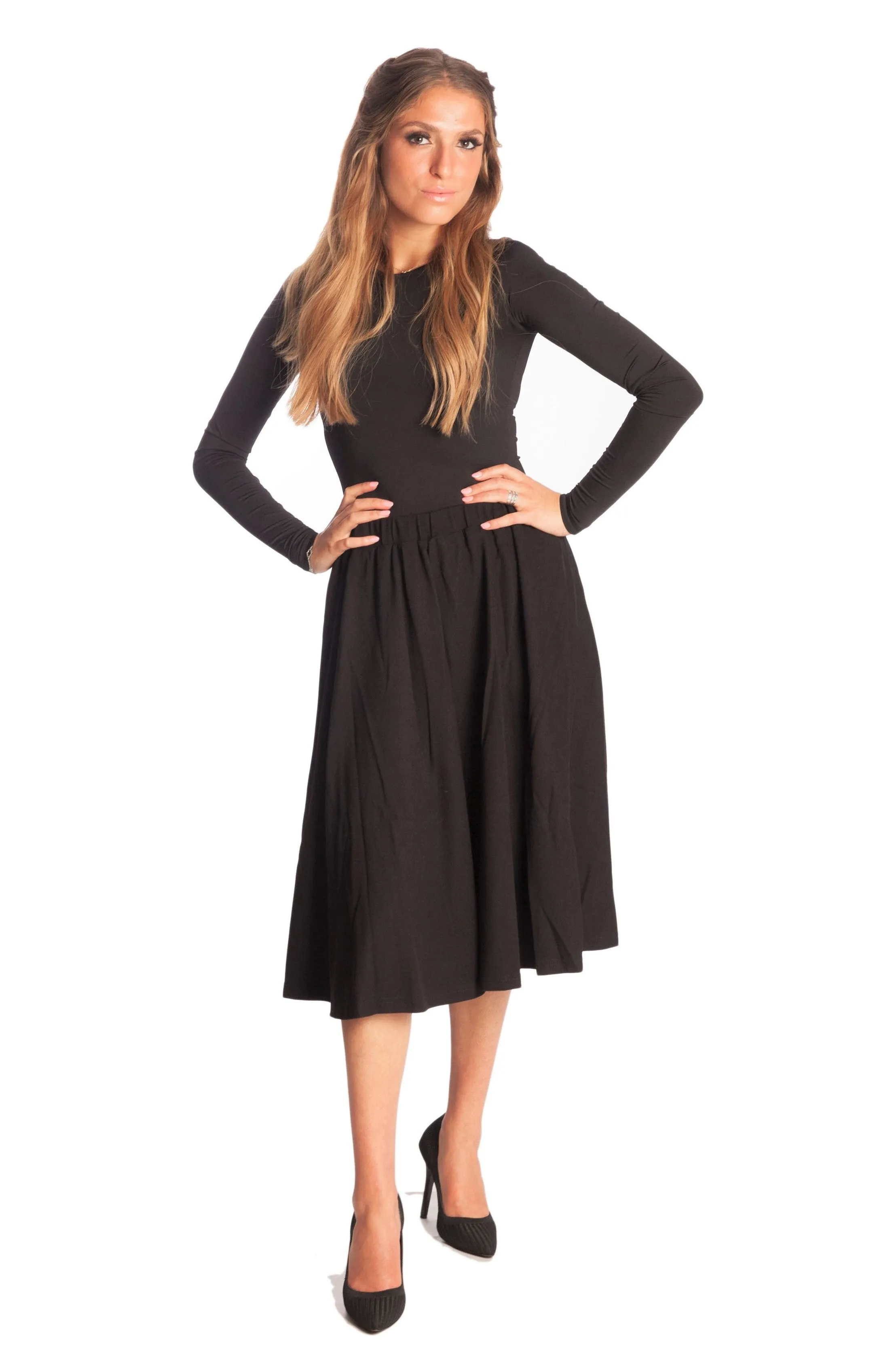 Gathered Knit Skirt