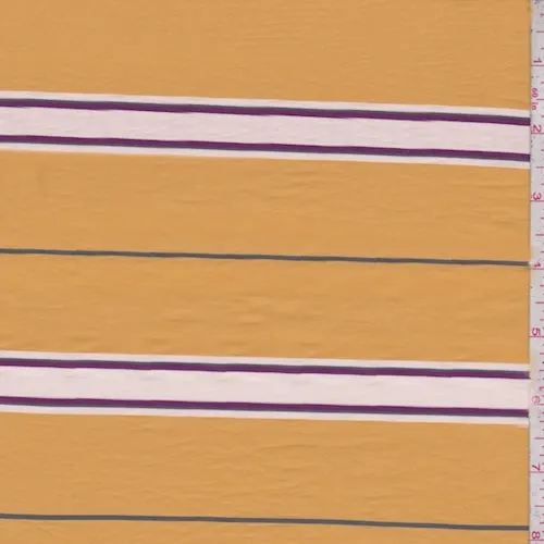 Gold Stripe Fine Line Twill Shirting Fabric