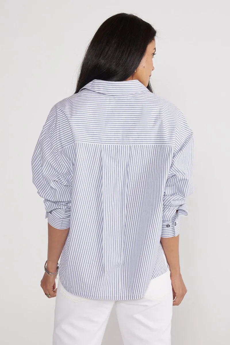 Holly Classic Shirt - Sky Stripe