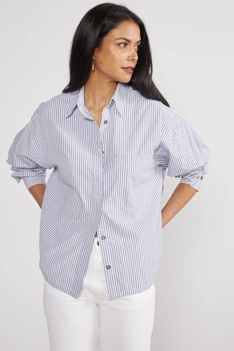 Holly Classic Shirt - Sky Stripe