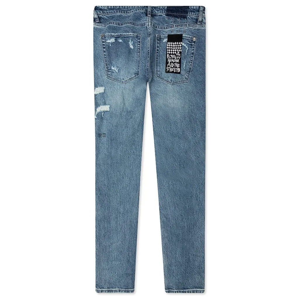 KSUBI Blue Van Winkle Ripped Jeans