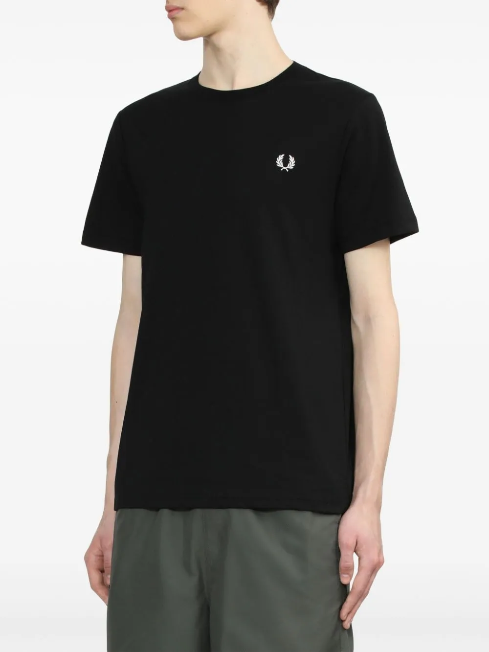 logo-embroidered cotton T-shirt