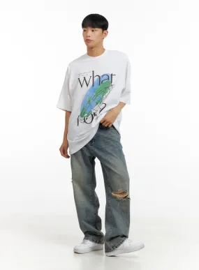 Men's Ripped Baggy Jeans CL429