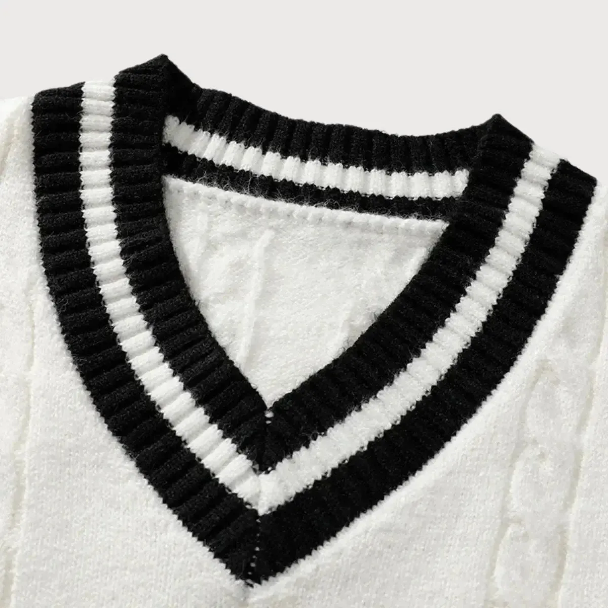 Minimalist V-Neck Sweater - Cross & Crown