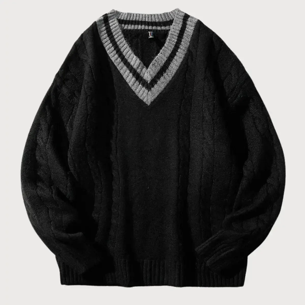 Minimalist V-Neck Sweater - Cross & Crown