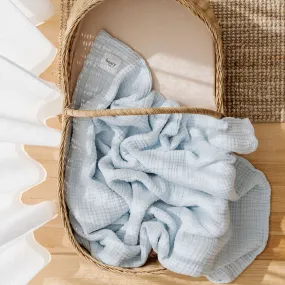 Muslin Bubble Blanket - Powder Blue