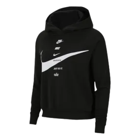 Nsw Swsh Hoodie Flc Bb White/Black