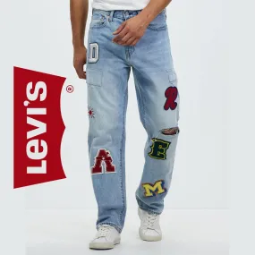 NWT - Levis 568 Stay Loose 'Folk Chaos" Mens Patch Jeans - Size 30