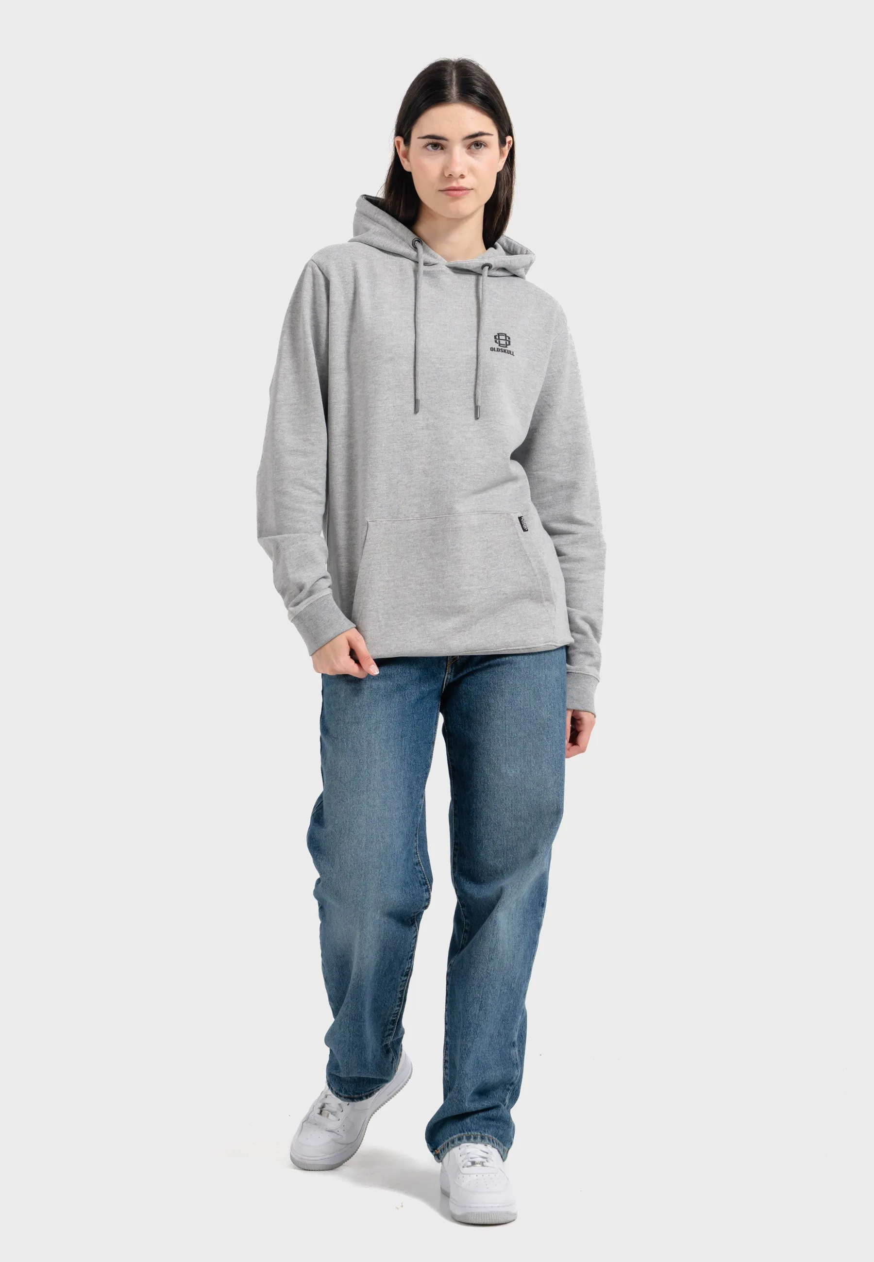 Oldskull Iconic Logo Hoodie Heather Grey