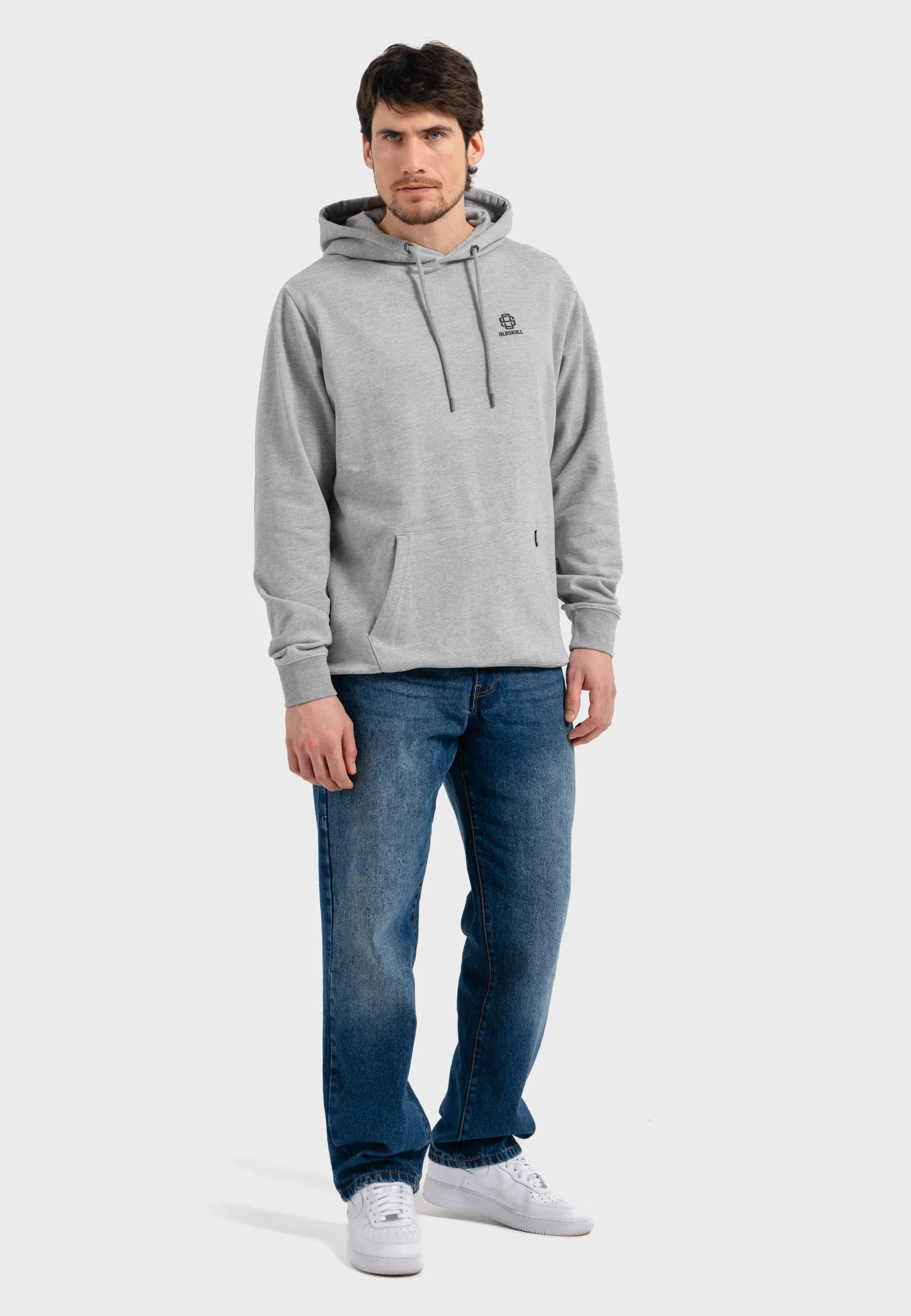 Oldskull Iconic Logo Hoodie Heather Grey