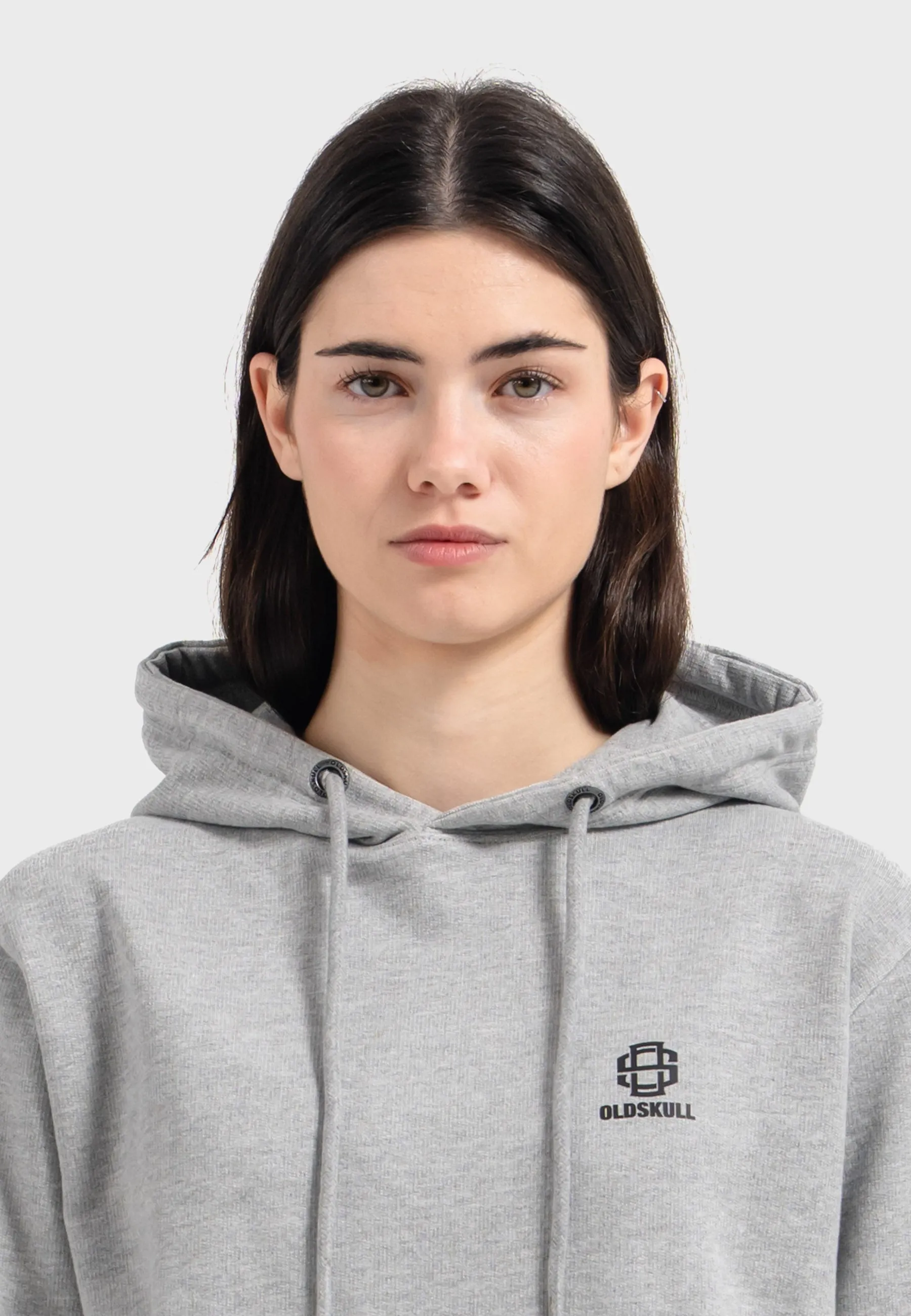 Oldskull Iconic Logo Hoodie Heather Grey