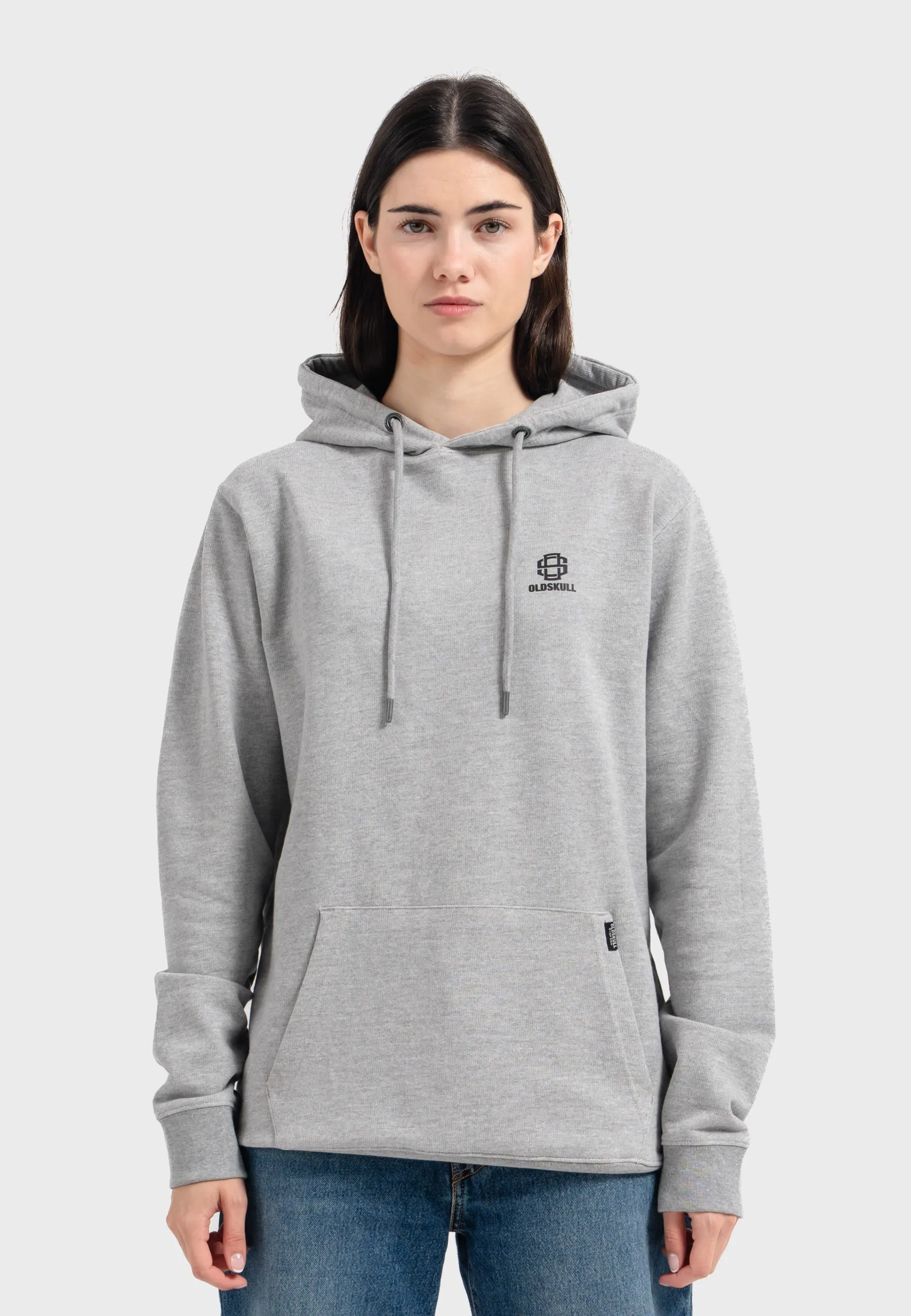 Oldskull Iconic Logo Hoodie Heather Grey