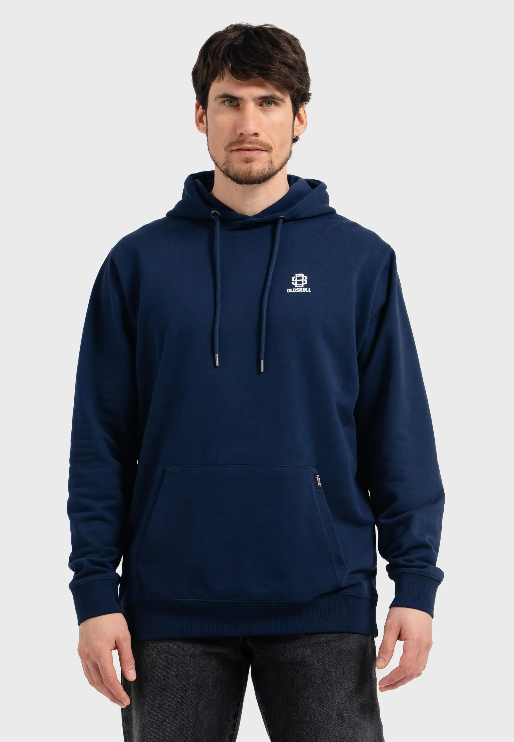 Oldskull Iconic Logo Hoodie Navy Blue