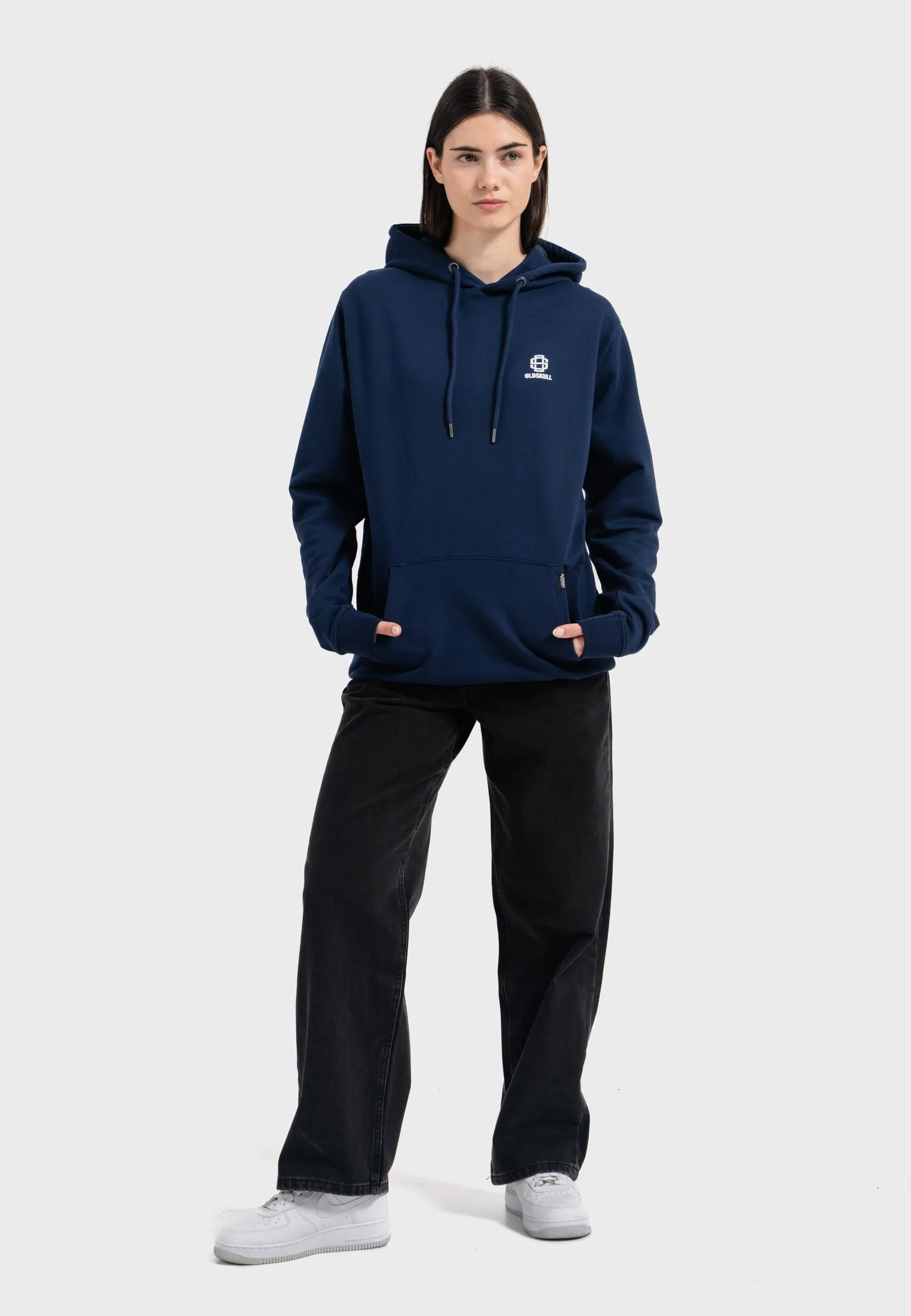 Oldskull Iconic Logo Hoodie Navy Blue