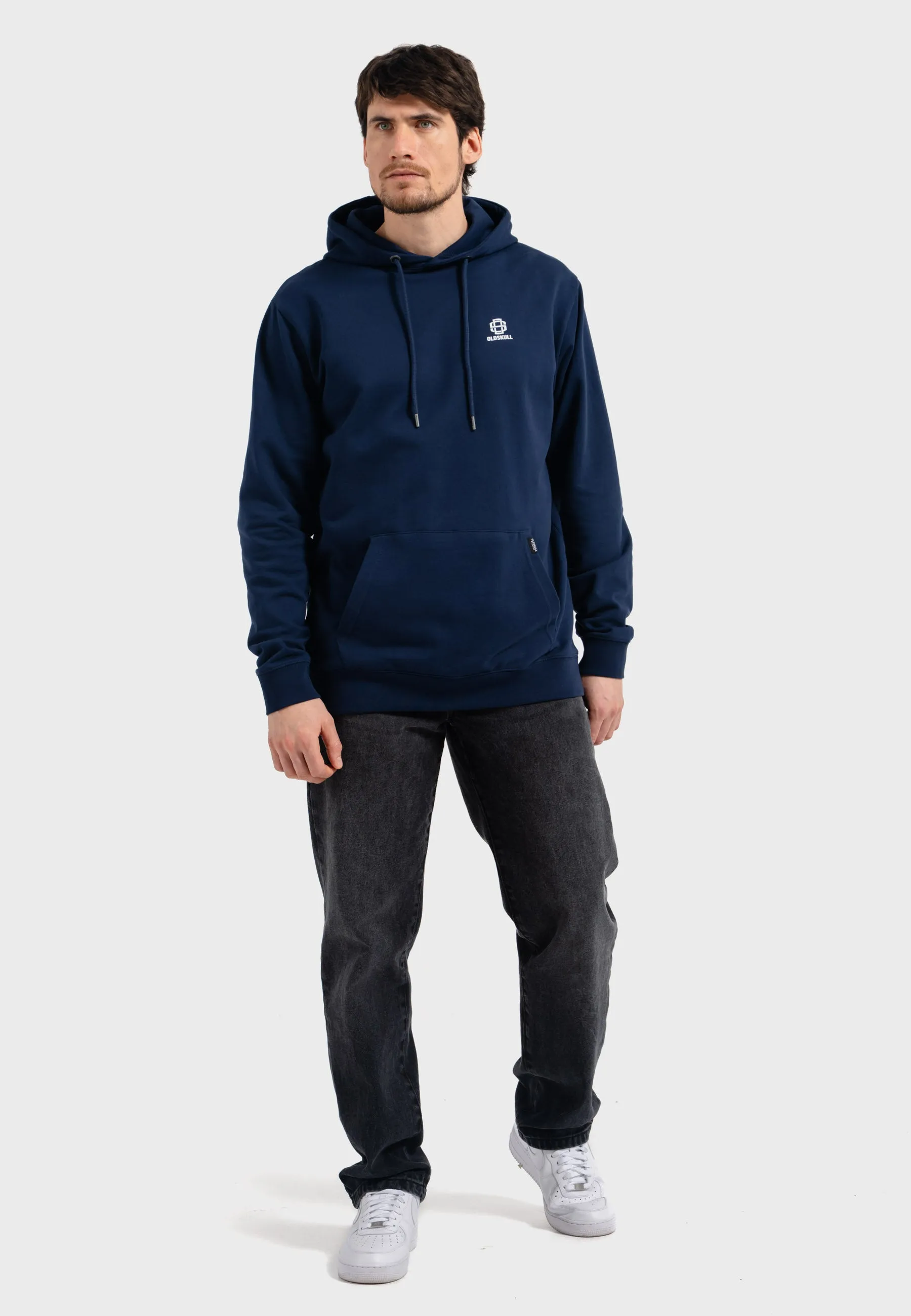 Oldskull Iconic Logo Hoodie Navy Blue