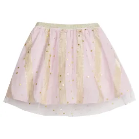 Pink Metallic Stars Tulle Skirt