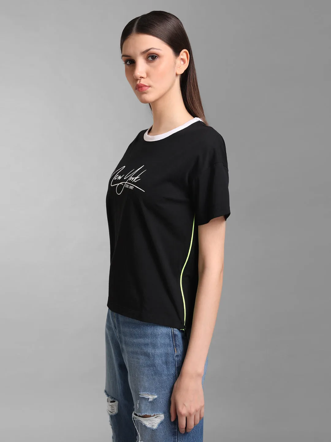 Printed Round Neck T-Shirt