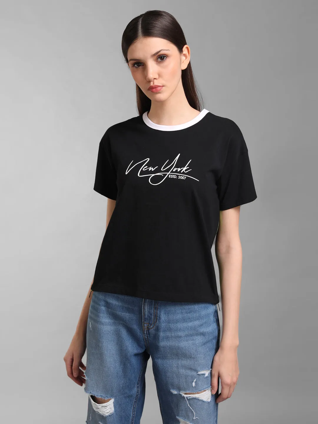 Printed Round Neck T-Shirt