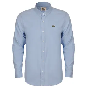 Side Logo Button Down Shirt- Blue