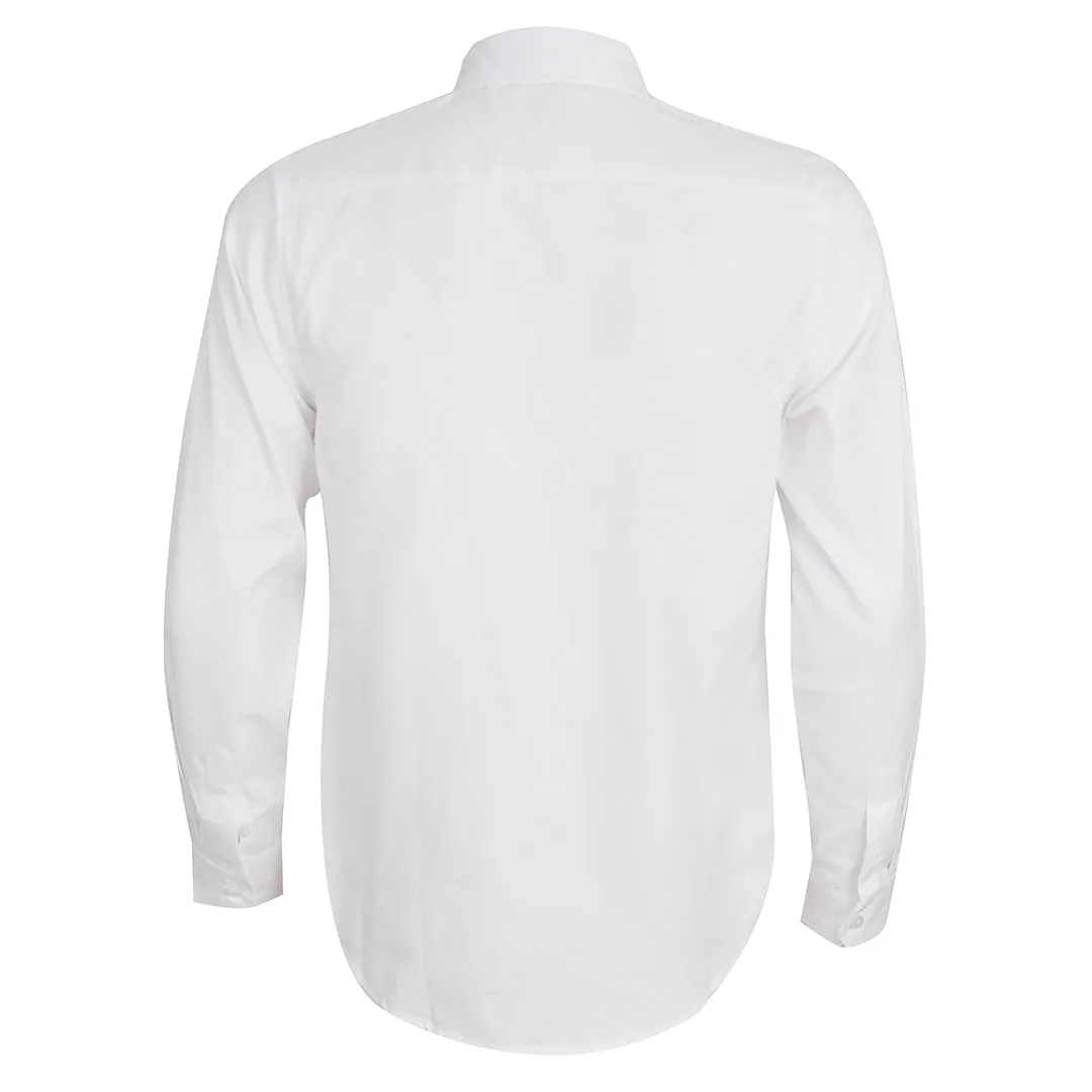 Side Logo Button Down Shirt- White
