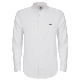 Side Logo Button Down Shirt- White