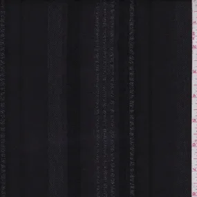 Slate Black/Mauve Stripe Shirting Fabric