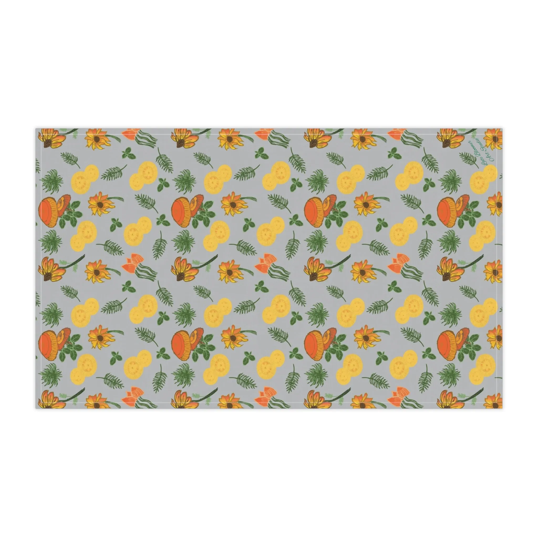 Tea Towel Mushrooms & Wildflowers