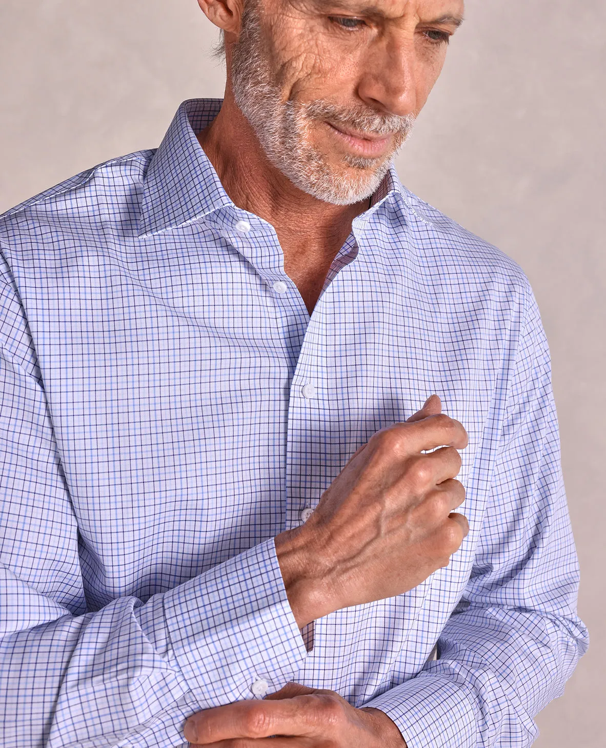 The Brookes - Tatersal Check Dress Shirt - Blue Multi