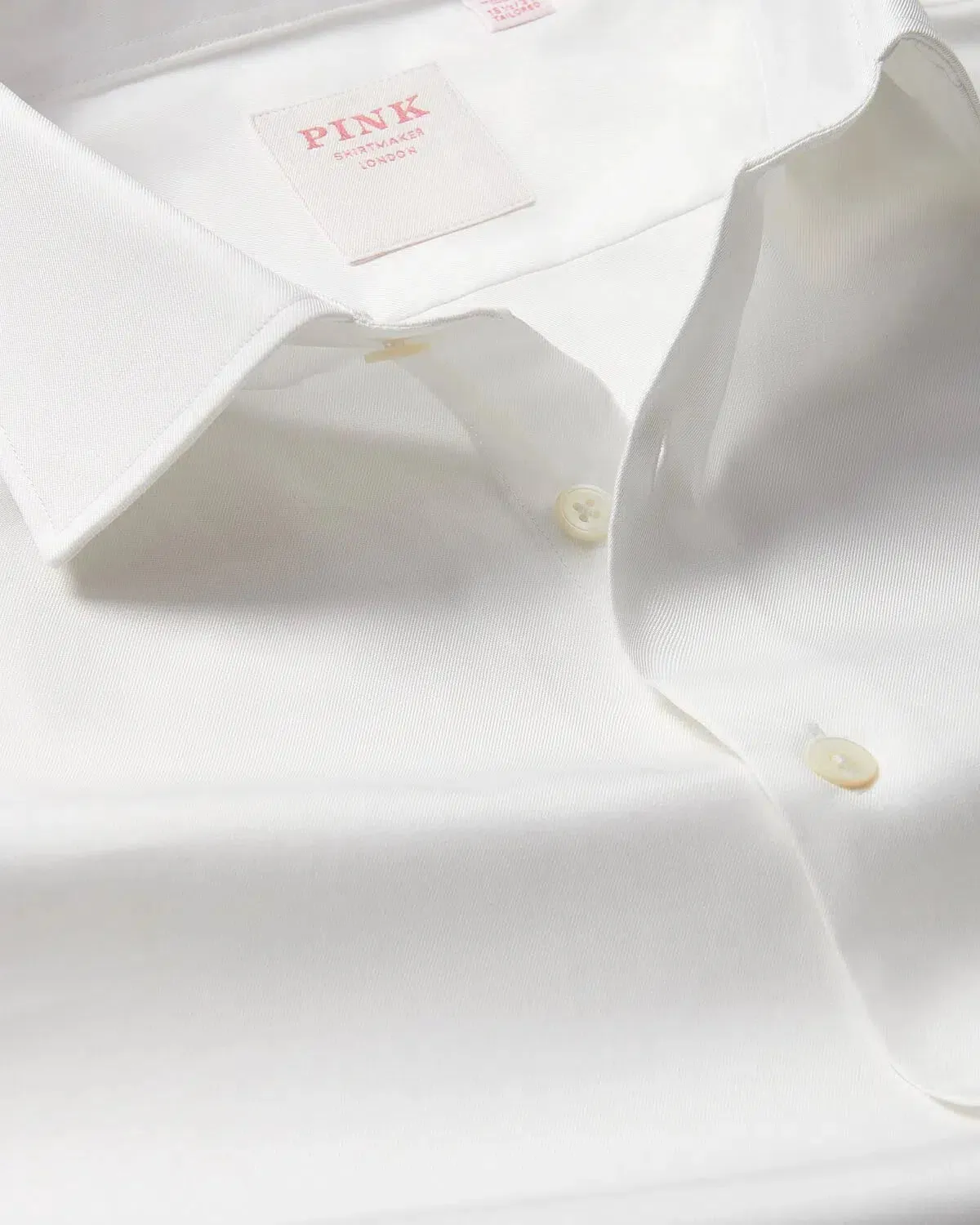 Thomas Pink Fine Royal Twill Shirt - White